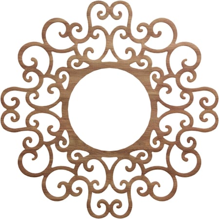 Ekena Millwork Reims Wood Fretwork Pierced Ceiling Medallion, Walnut, 38"OD x 14 1/2"ID x 3/8"T CMWP38X38X0375REWA
